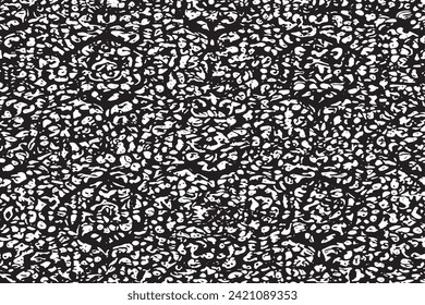 Vector illustration of a grunge texture outlined in black with textured appearance, white background