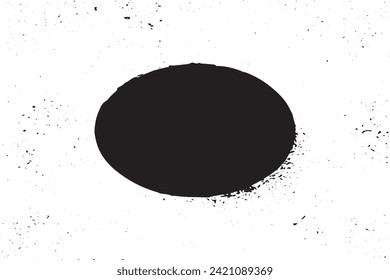 Vector illustration of a grunge texture outlined in black with textured appearance, white background
