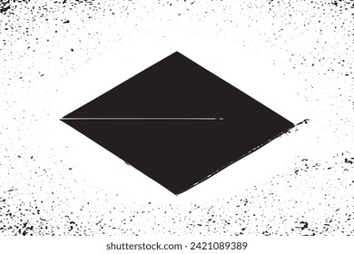 Vector illustration of a grunge texture outlined in black with textured appearance, white background