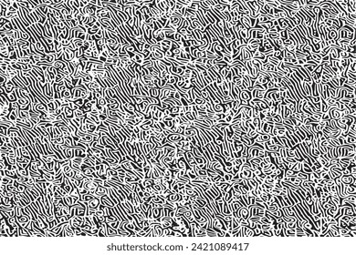 Vector illustration of a grunge texture outlined in black with textured appearance, white background