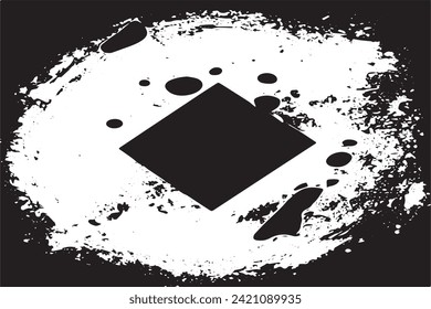 Vector illustration of a grunge texture outlined in black with textured appearance, white background