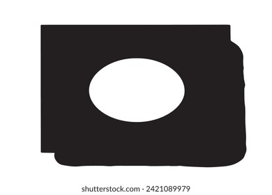 Vector illustration of a grunge texture outlined in black with textured appearance, white background