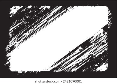 Vector illustration of a grunge texture outlined in black with textured appearance, white background