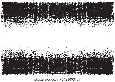 Vector illustration of a grunge texture outlined in black with textured appearance, white background