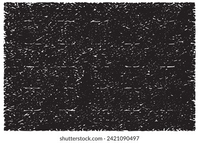 Vector illustration of a grunge texture outlined in black with textured appearance, white background