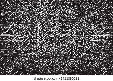 Ilustración vectorial de una textura gruesa delineada en negro con apariencia texturada, fondo blanco