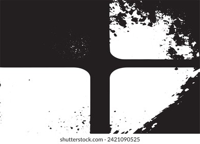 Vector illustration of a grunge texture outlined in black with textured appearance, white background