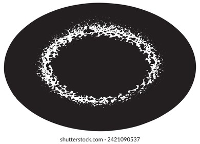Vector illustration of a grunge texture outlined in black with textured appearance, white background