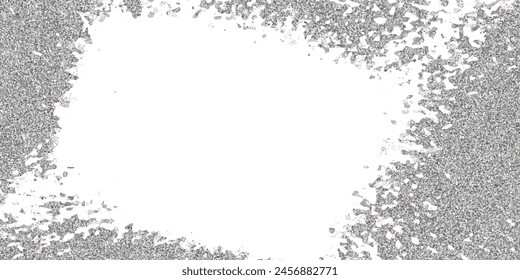 Vector illustration of a grunge texture outlined in black with a textured appearance, isolated on a white background