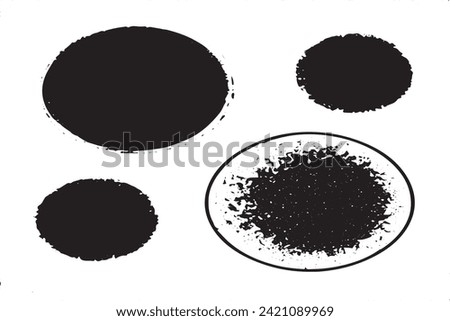 Vector illustration of a grunge texture outlined in black with textured appearance, white background