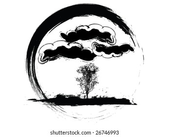 vector illustration of a grunge weather icon