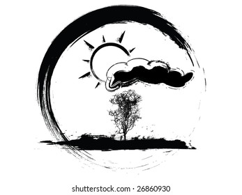 vector illustration of a grunge weather icon