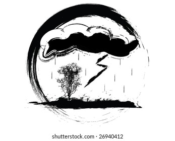 vector illustration of a grunge weather icon