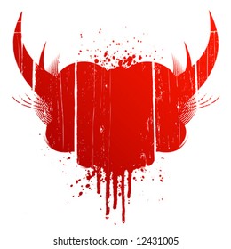 Vector illustration of a grungy aged design element. Ink splatter.