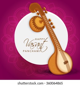 Vector Ilustración de fondo grueso con vena para Vasant Panchami.