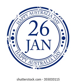 Vector illustration of a Grungy Stamp for Australia Day.