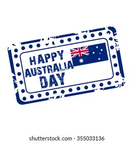Vector illustration of a Grungy Stamp for Australia Day.