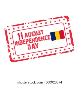 Vector illustration of a Grungy Stamp for Chad Independence Day.