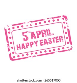 Vector illustration of  grungy stamp for Happy Easter.