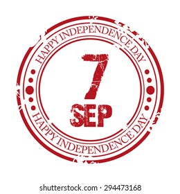 Vector illustration of grungy stamp for Independence Day.