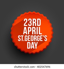 Vector illustration of a grungy stamp or label for St George Day.