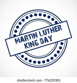 Vector illustration of a grungy stamp for Martin Luther King day.