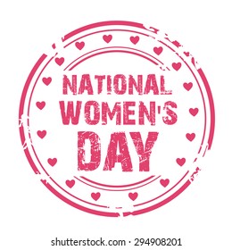 Vector illustration of a grungy stamp for National Women's Day.