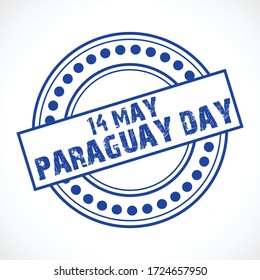 Vector illustration of a Grungy stamp for Paraguay Independence Day.
