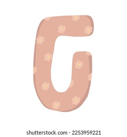 Vector illustration of G-shaped pillow for pregnant women. A comfortable orthopedic device for sleeping and relaxing.