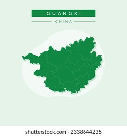 Vector illustration vector of Guangxi map China