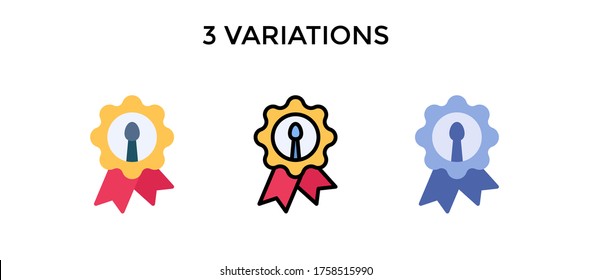 Vector illustration guarantee icon or logo black color with flat, lineal, blue design style.
