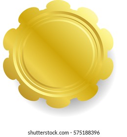 Vector Illustration of Guarantee Label Icon in yellow
