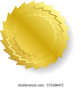 Vector Illustration Blank Yellow Label Icon Stock Vector (Royalty Free ...