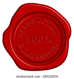 Vector illustration of guarantee stamp