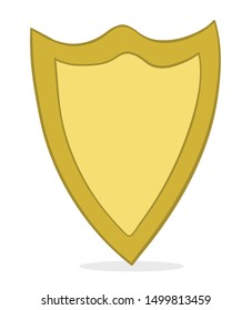 Vector illustration guard shield. Hand drawn. Colored outlines.