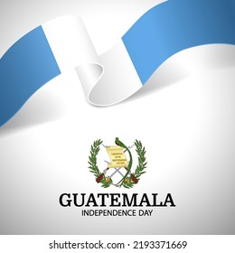 Vector Illustration of Guatemala Independence Day. Ribbon
