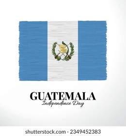 Vector Illustration of Guatemala Independence Day. Background with flag
