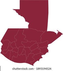 vector illustration of Guatemala map