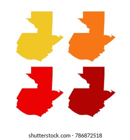 vector illustration of Guatemala maps