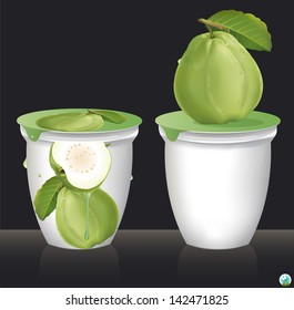 Vector illustration. 	 Guava juice package.