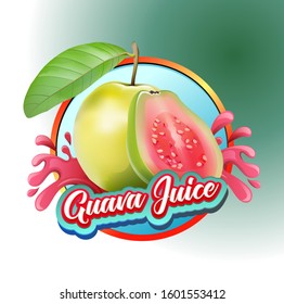 Vector illustration guava juice symbol