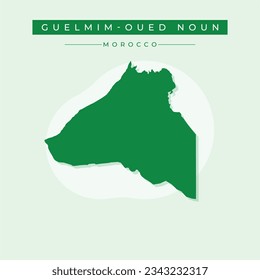 Vector illustration vector of Guelmim-Oued Noun map Morocco