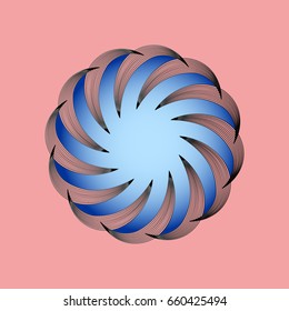 Vector illustration with guilloche decorative element for logos, stamps and other