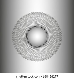 Vector illustration with guilloche decorative element for logos, stamps and other