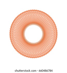 Vector illustration with guilloche decorative element for logos, stamps and other
