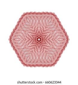 Vector illustration with guilloche decorative element for logos, stamps and other