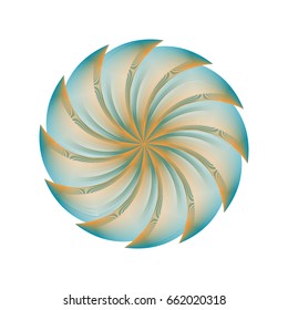 Vector illustration with guilloche decorative element for logos, stamps and other