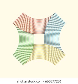 Vector illustration with guilloche decorative element for logos, stamps and other