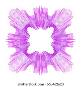 Vector illustration with guilloche decorative element for logos, stamps and other