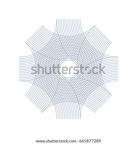 Vector illustration with guilloche decorative element for logos, stamps and other